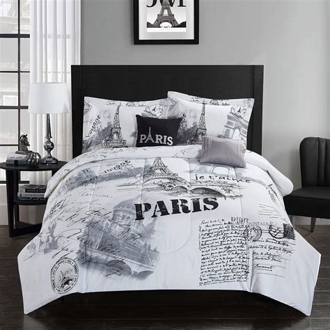 paris comforter set queen|paris themed bedroom set.